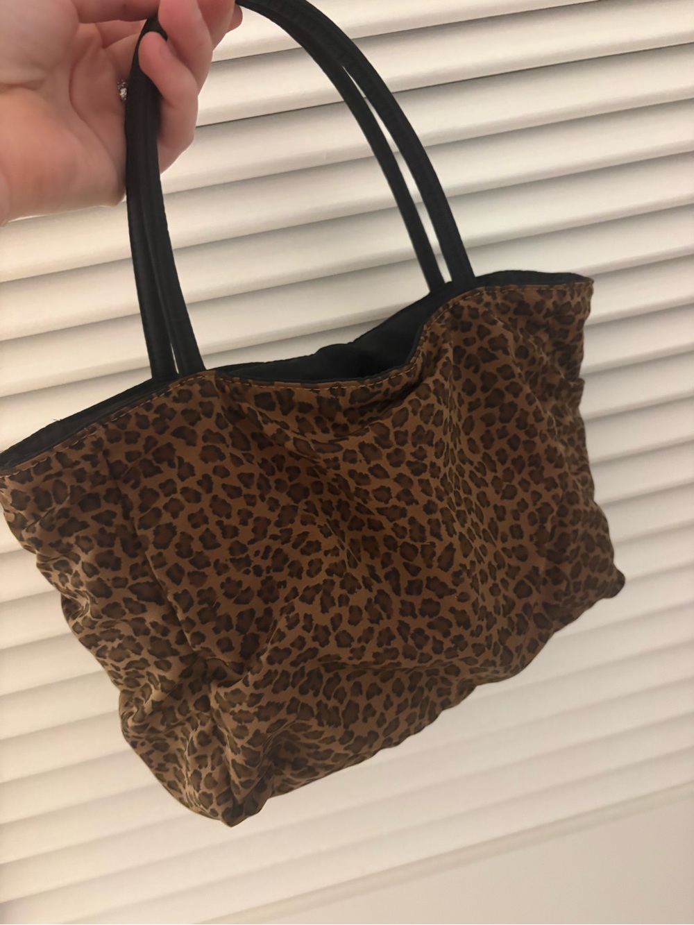 Bottega Veneta Leopard Print Brown Tote with Black Handles